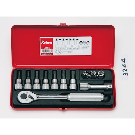 Ko-Ken Socket set TORX 12 pieces 3/8 Sq. Drive 3244